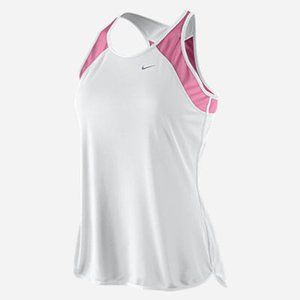 LOT Nike Dri Fit Ladies Med Tank Tops White Pink Active Running Reflective Logo
